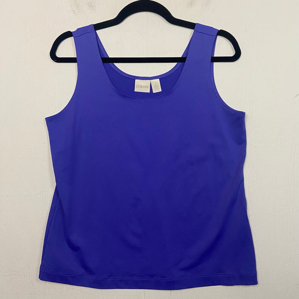Chico’s Women's Purple Scoop Neck Tank Top Size Large